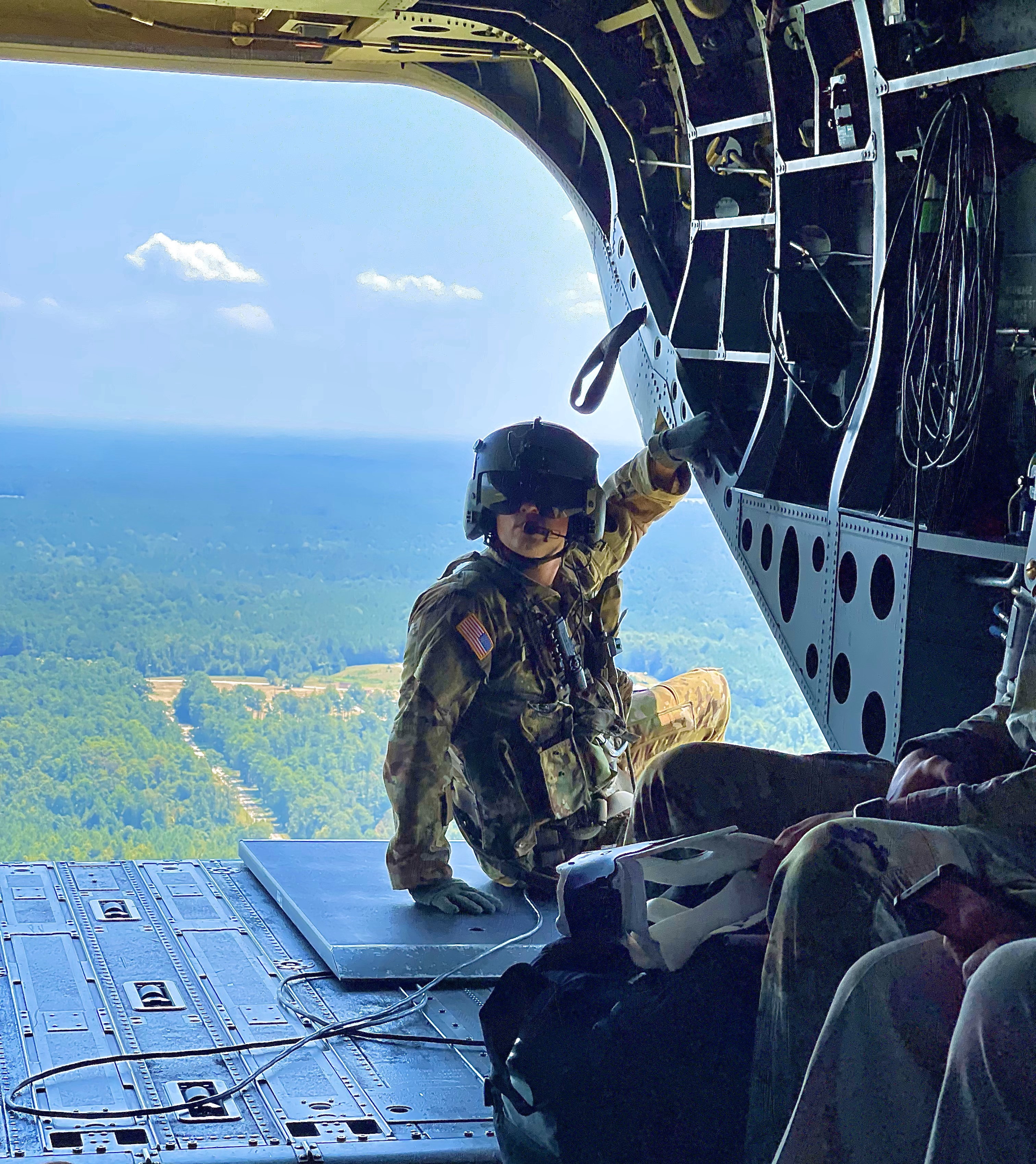 Soldier in Helicopter